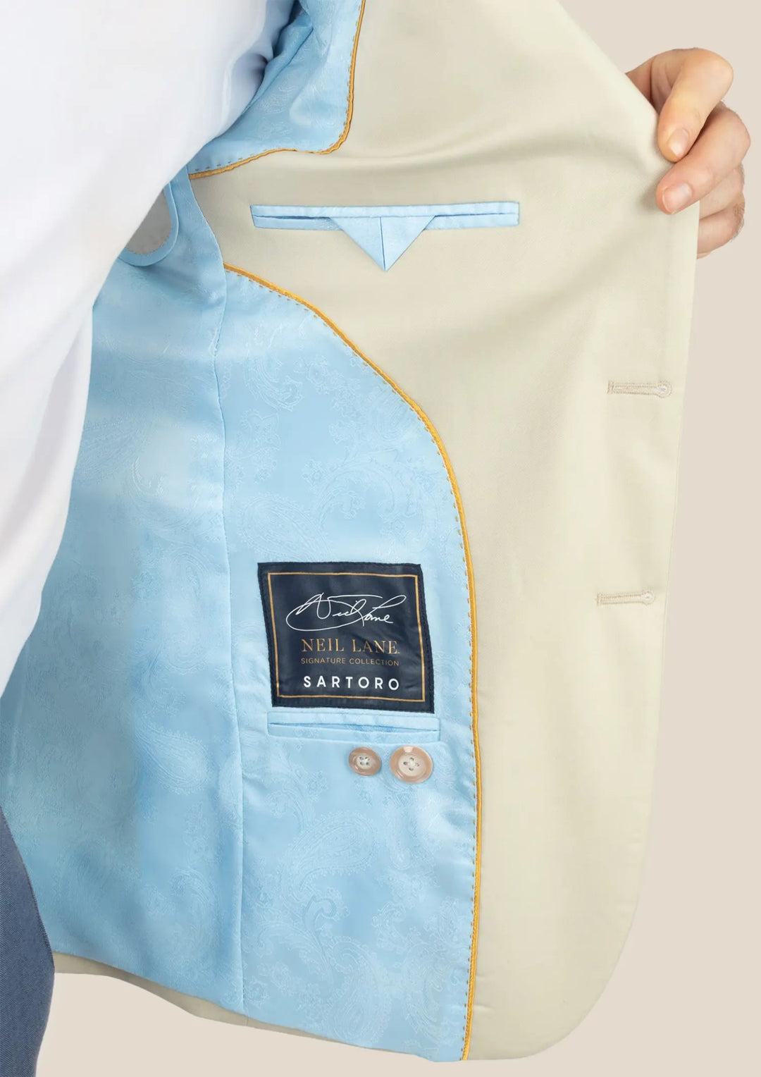 Astor Siena Ivory Twill Jacket - SARTORO