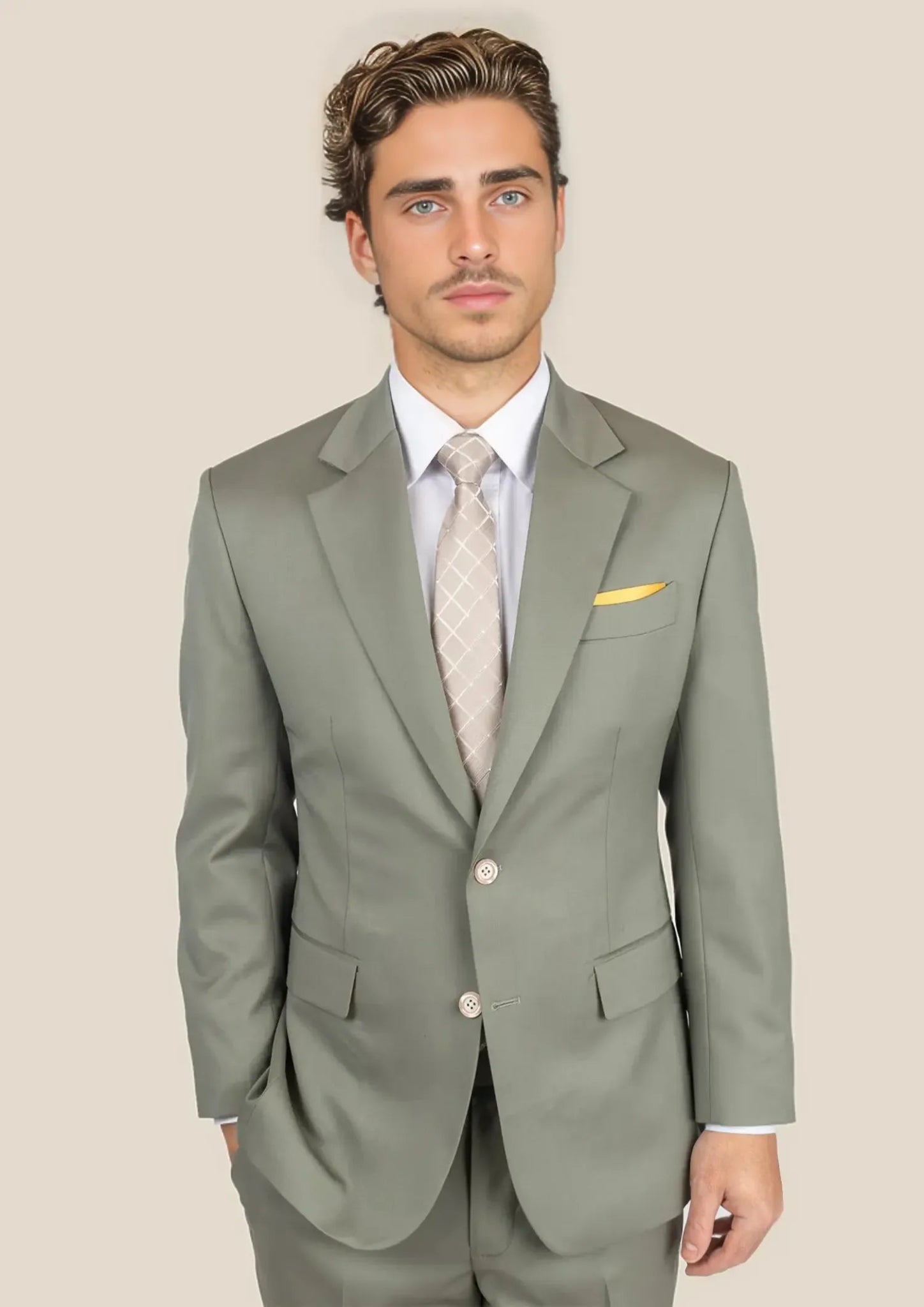 Astor Verona Sage Twill Suit - SARTORO