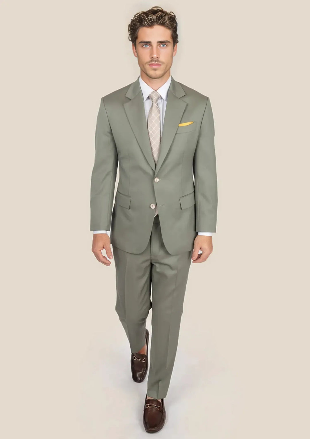 Astor Verona Sage Twill Suit - SARTORO