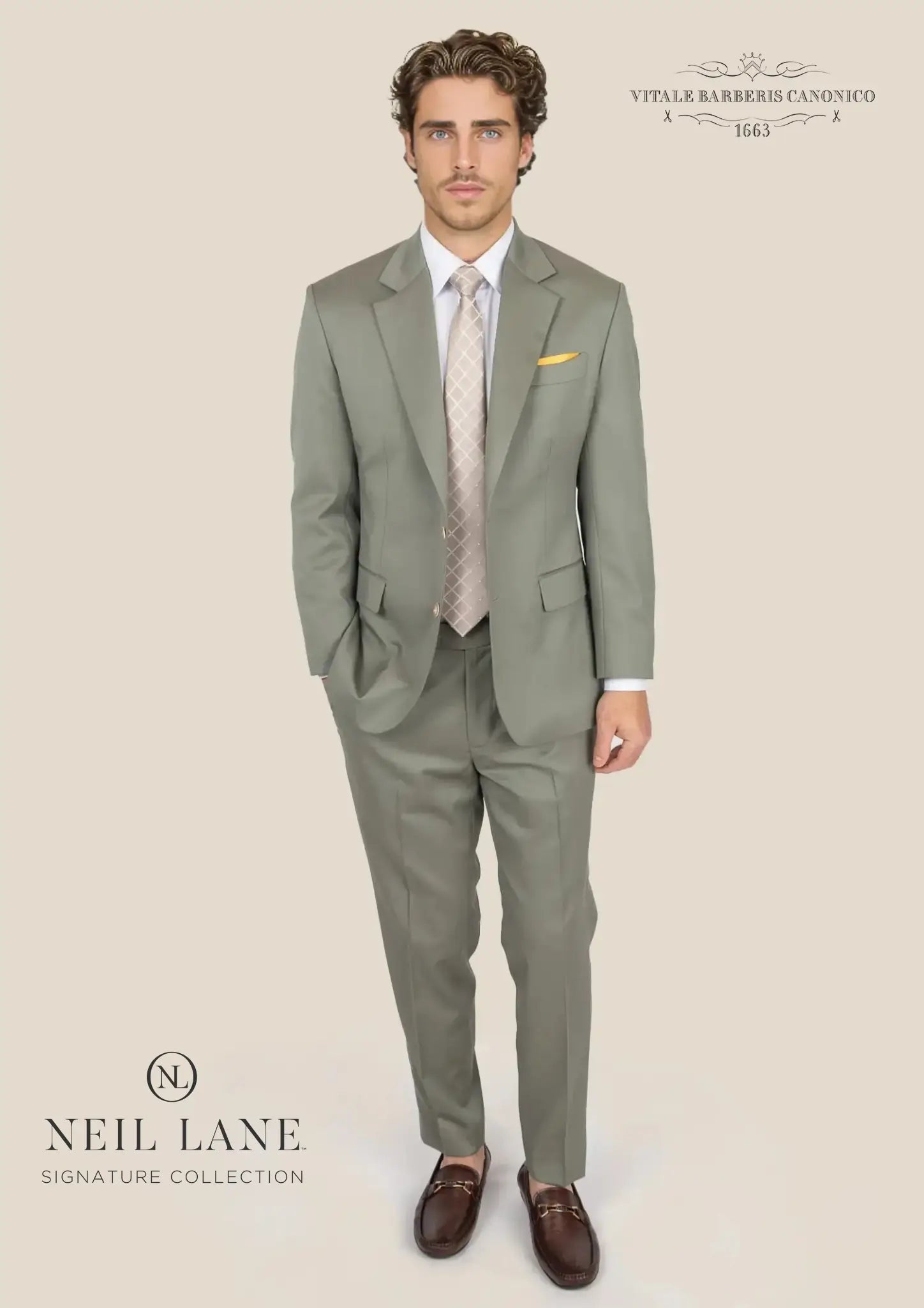 Astor Verona Sage Twill Suit - SARTORO