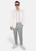 Astor White Linen Jacket - SARTORO418