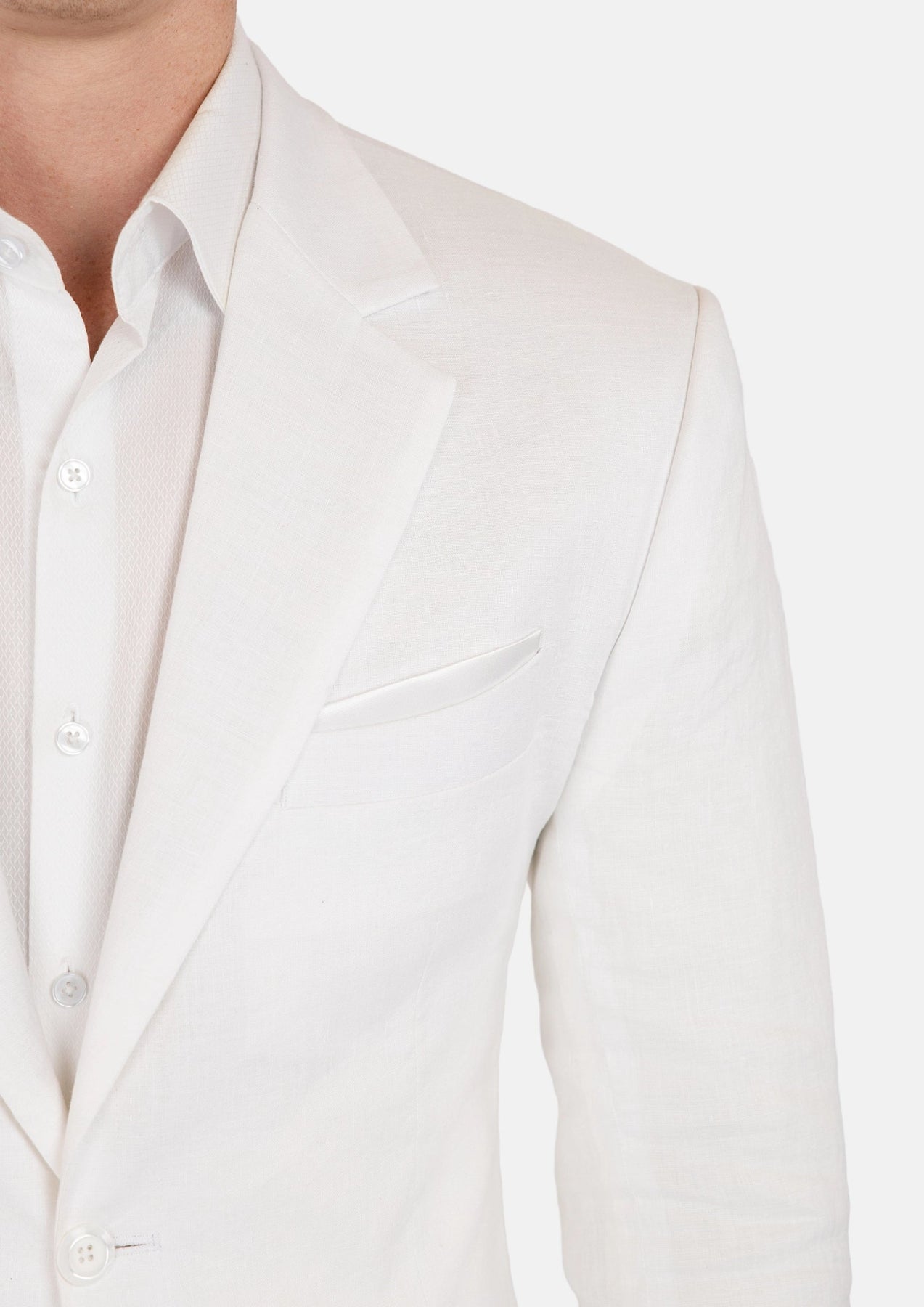 Astor White Linen Jacket - SARTORO