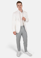 Astor White Linen Jacket - SARTORO184