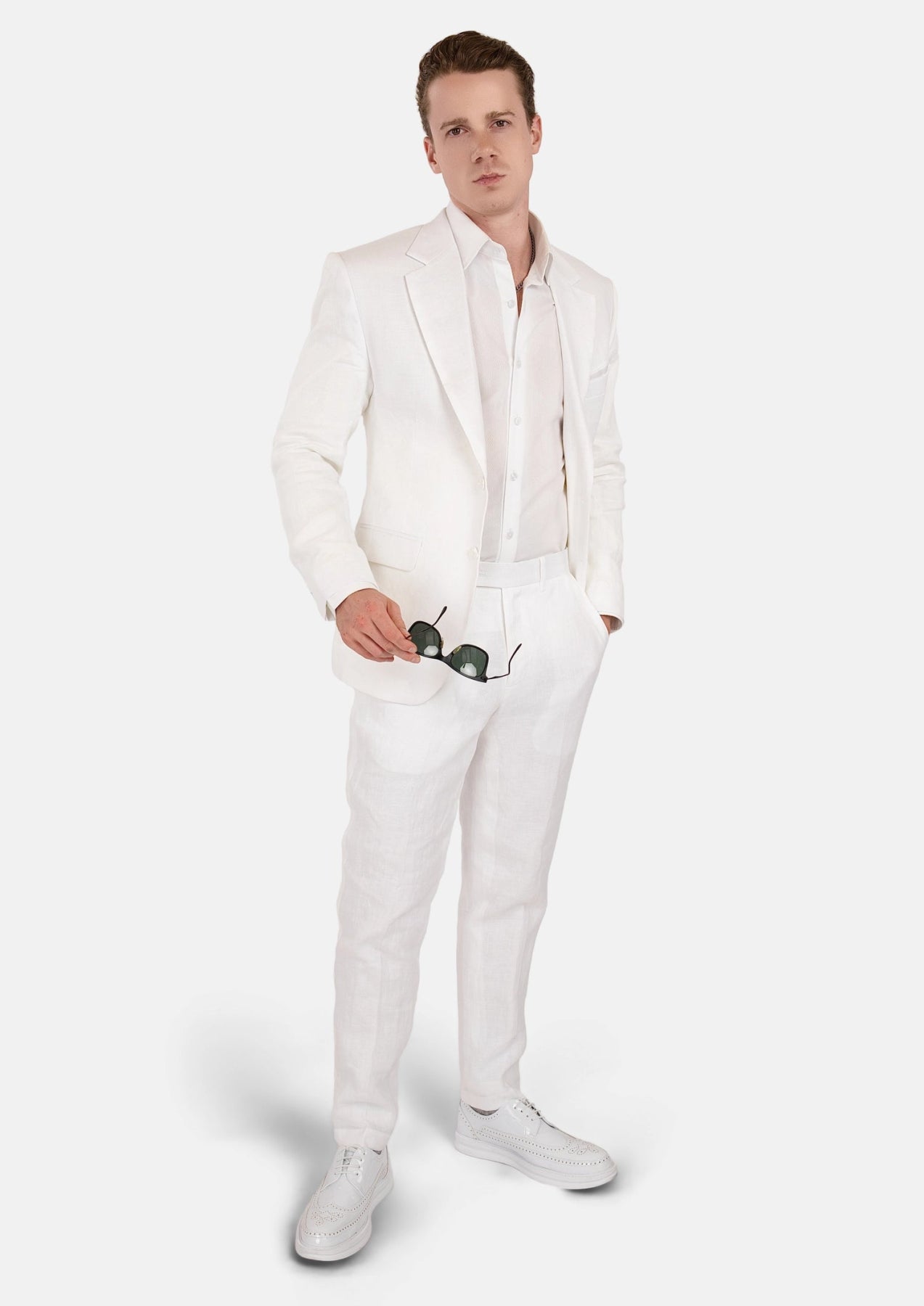 Astor White Linen Suit - SARTORO