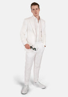 Astor White Linen Suit - SARTORO457