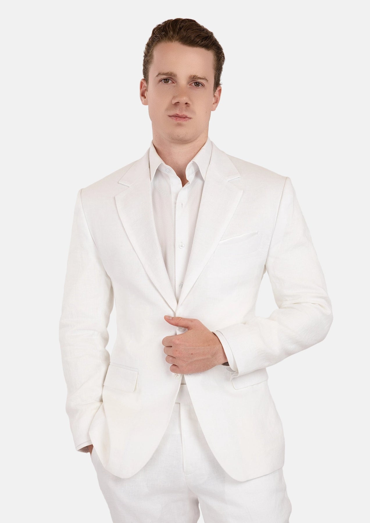 Astor White Linen Suit - SARTORO