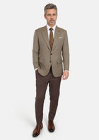 Astoria Brown Flannel Astor Jacket - SARTORO275