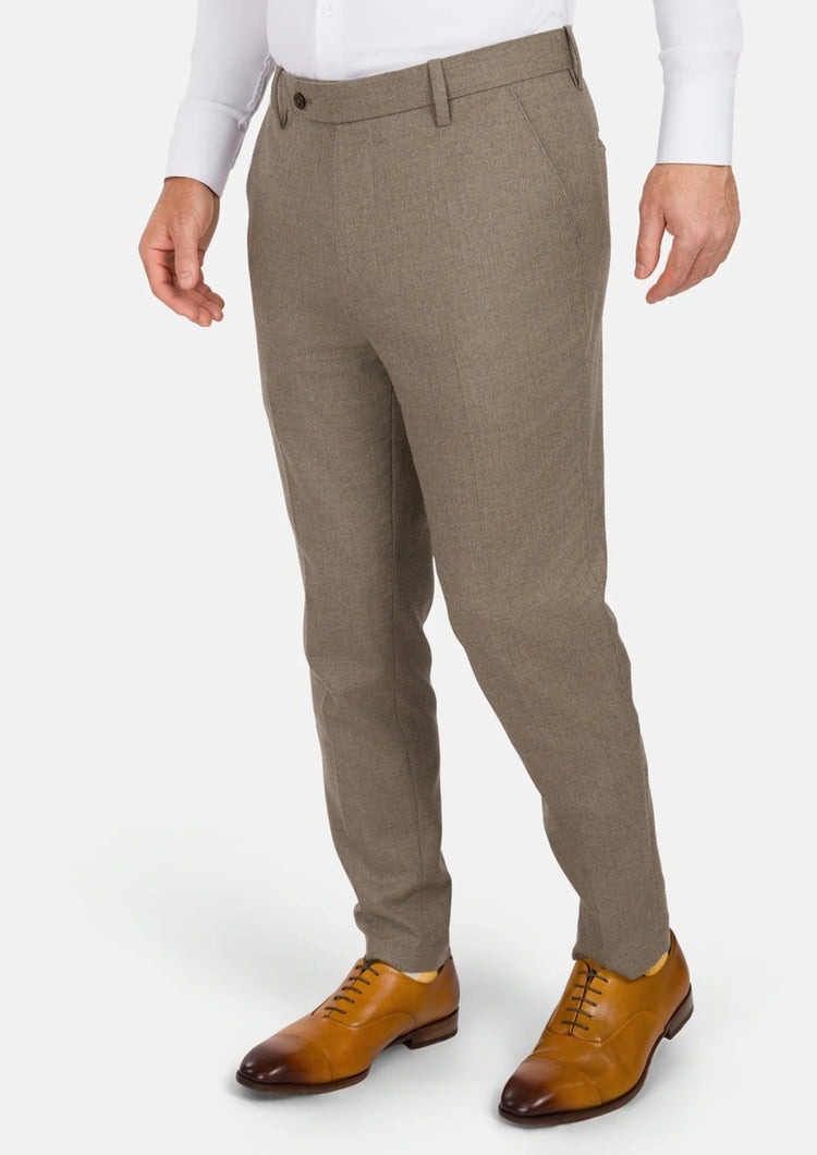 Astoria Brown Flannel Pants - SARTORO213