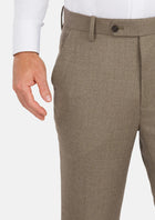Astoria Brown Flannel Pants - SARTORO654