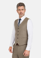 Astoria Brown Flannel Vest - SARTORO35
