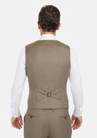 Astoria Brown Flannel Vest - SARTORO499
