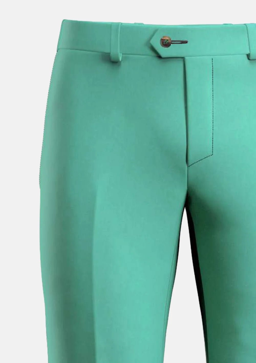 Atlantis Green Linen Blend Pants - SARTORO