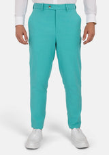 Atlantis Green Linen Blend Pants - SARTORO