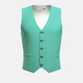 Atlantis Green Linen Blend Vest - SARTORO