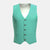 Atlantis Green Linen Blend Vest - SARTORO