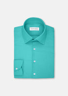 Atlantis Green Linen Shirt - SARTORO928