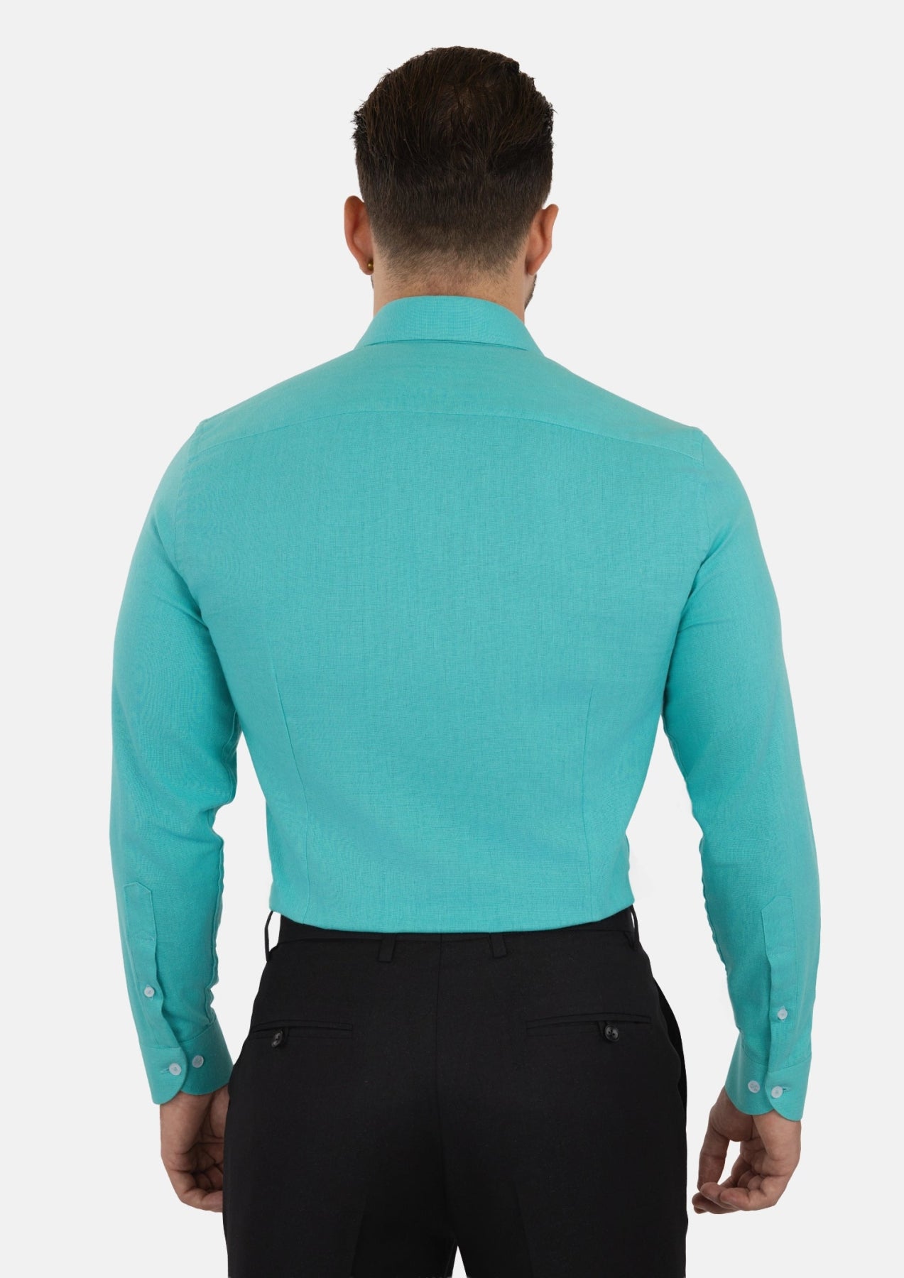 Atlantis Green Linen Shirt - SARTORO