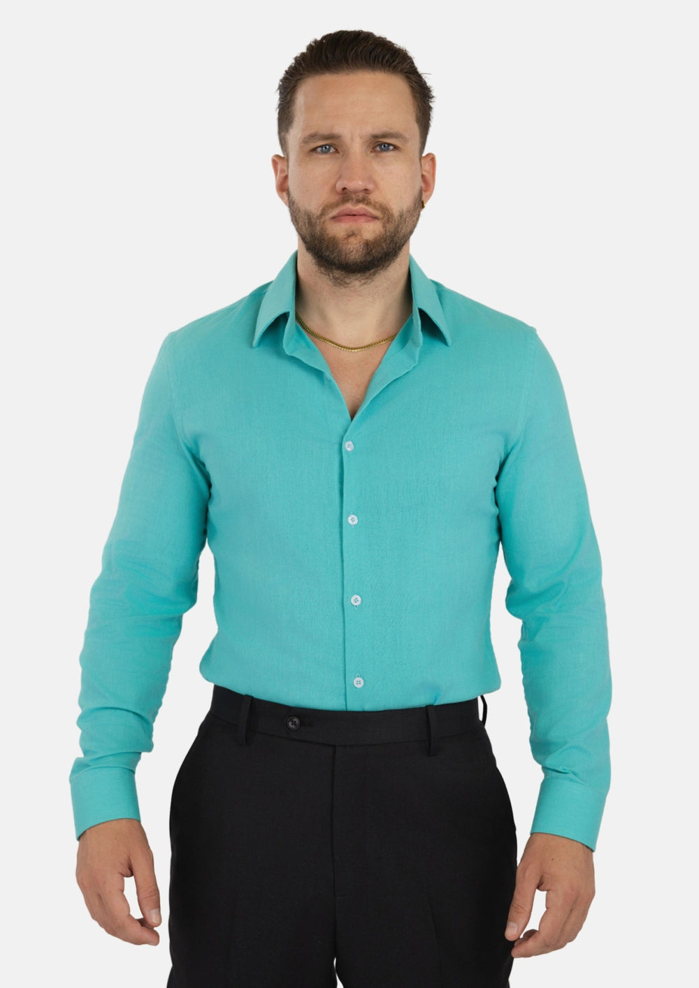 Atlantis Green Linen Shirt425