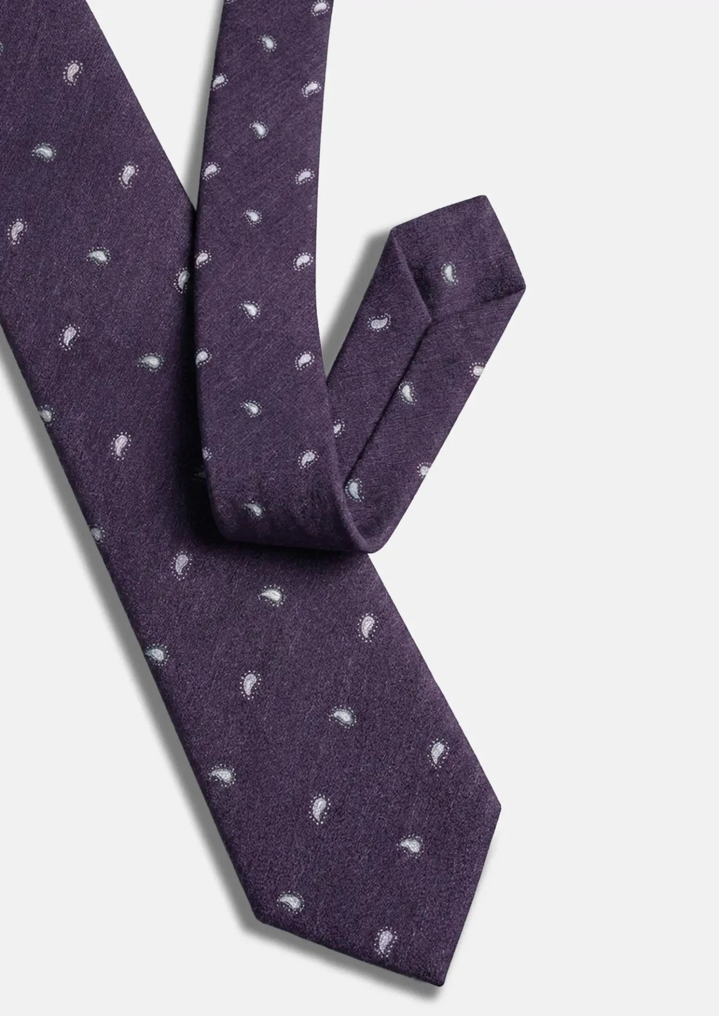 Aubergine Micro Paisley Tie408