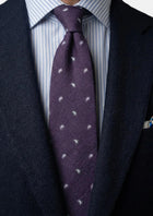Aubergine Micro Paisley Tie - SARTORO344
