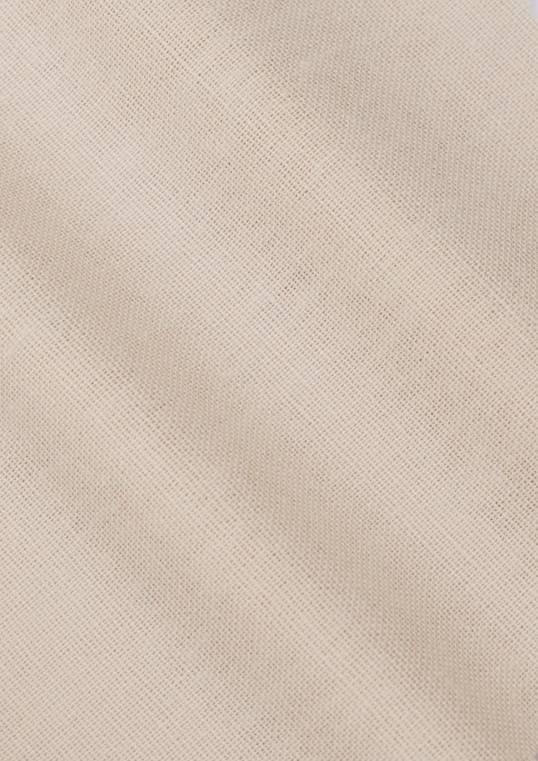 Beige Linen Blend T-Shirt - SARTORO474