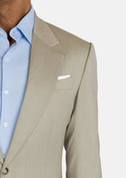 Beige Sandstone Italian Wool Jacket - SARTORO450