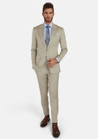 Beige Sandstone Italian Wool Suit - SARTORO421