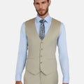 Beige Sandstone Italian Wool Vest - SARTORO
