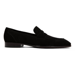 Belmont Penny Loafer // Velvet Noir Black Suede - SARTORO