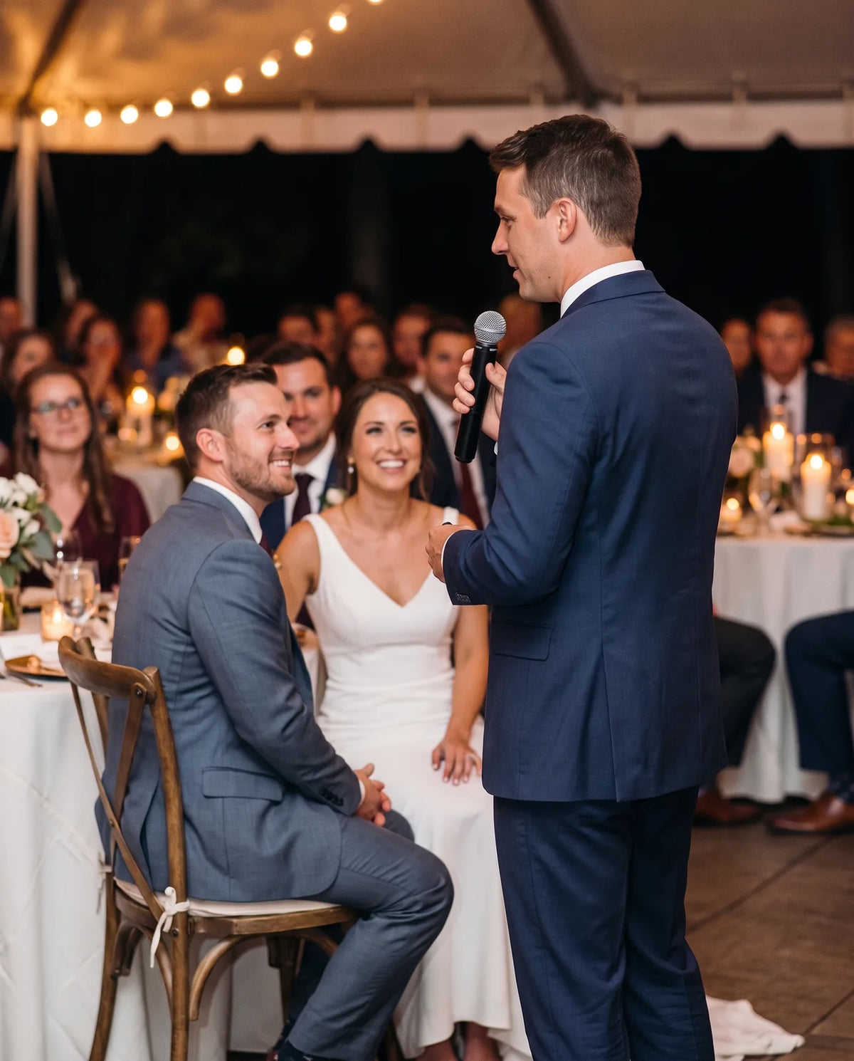 Reaching part four? Speak to the partner too, because the speech is for the couple.