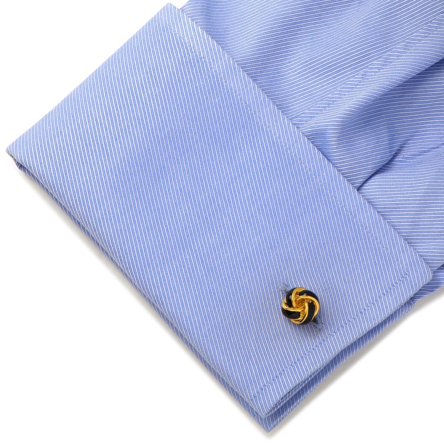 Black and Gold Knot Cufflinks - SARTORO784