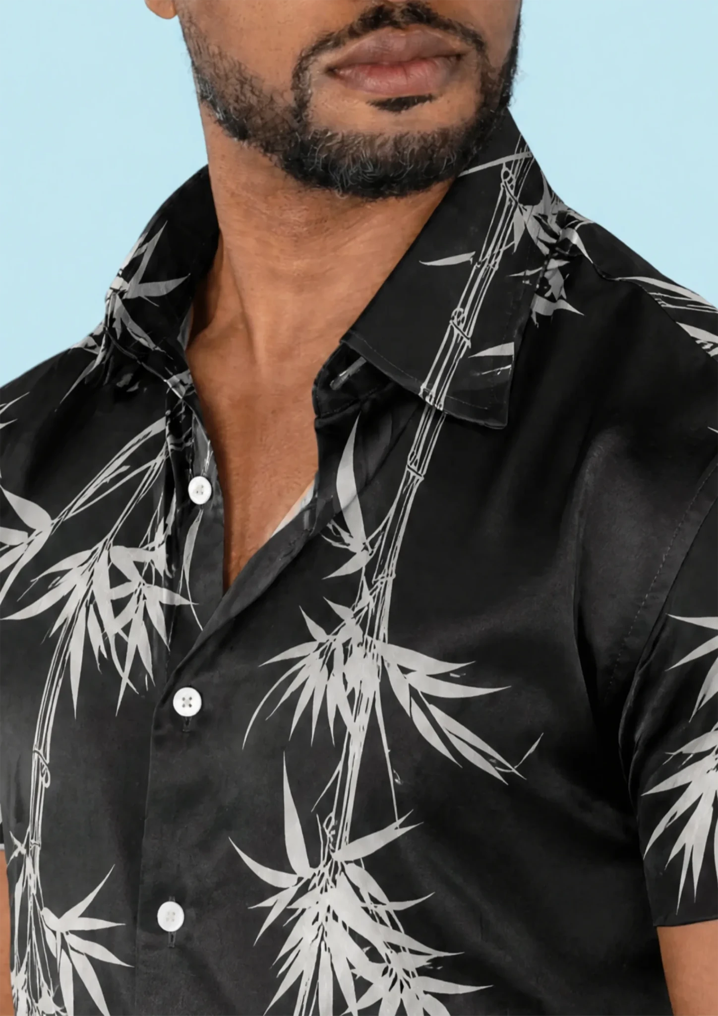 Black Bamboo Silk Shirt - SARTORO216