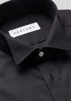 Black Bamboo Tuxedo Shirt - SARTORO62