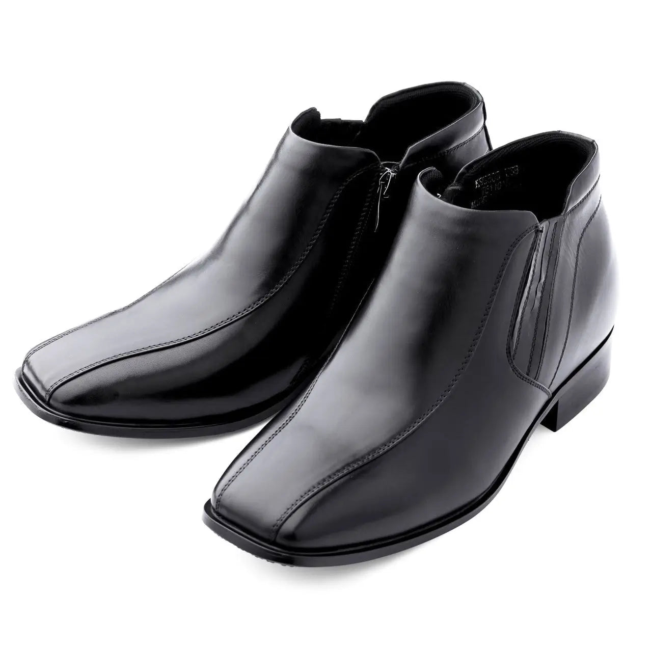 Black CALDEN Zipper Boots- 3641