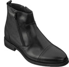 Black CALTO Zipper Boots- 3686