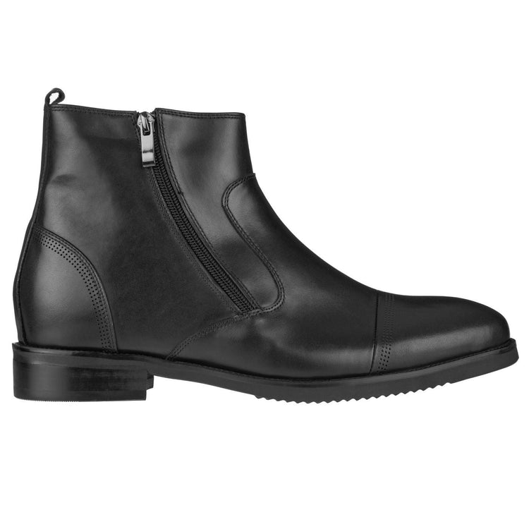 Black CALTO Zipper Boots- 3448