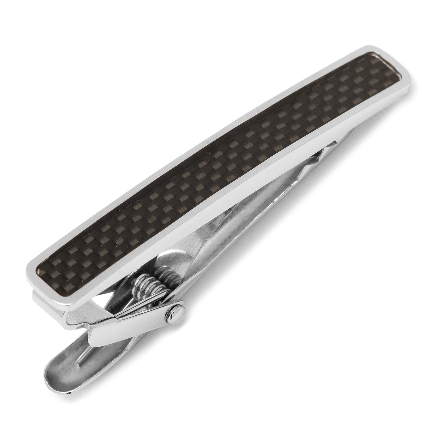 Black Carbon Fiber Stainless Steel Tie Clip - SARTORO216