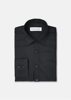 Black Egyptian Cotton Broadcloth Shirt - SARTORO49