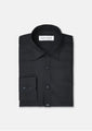 Black Egyptian Cotton Broadcloth Shirt - SARTORO