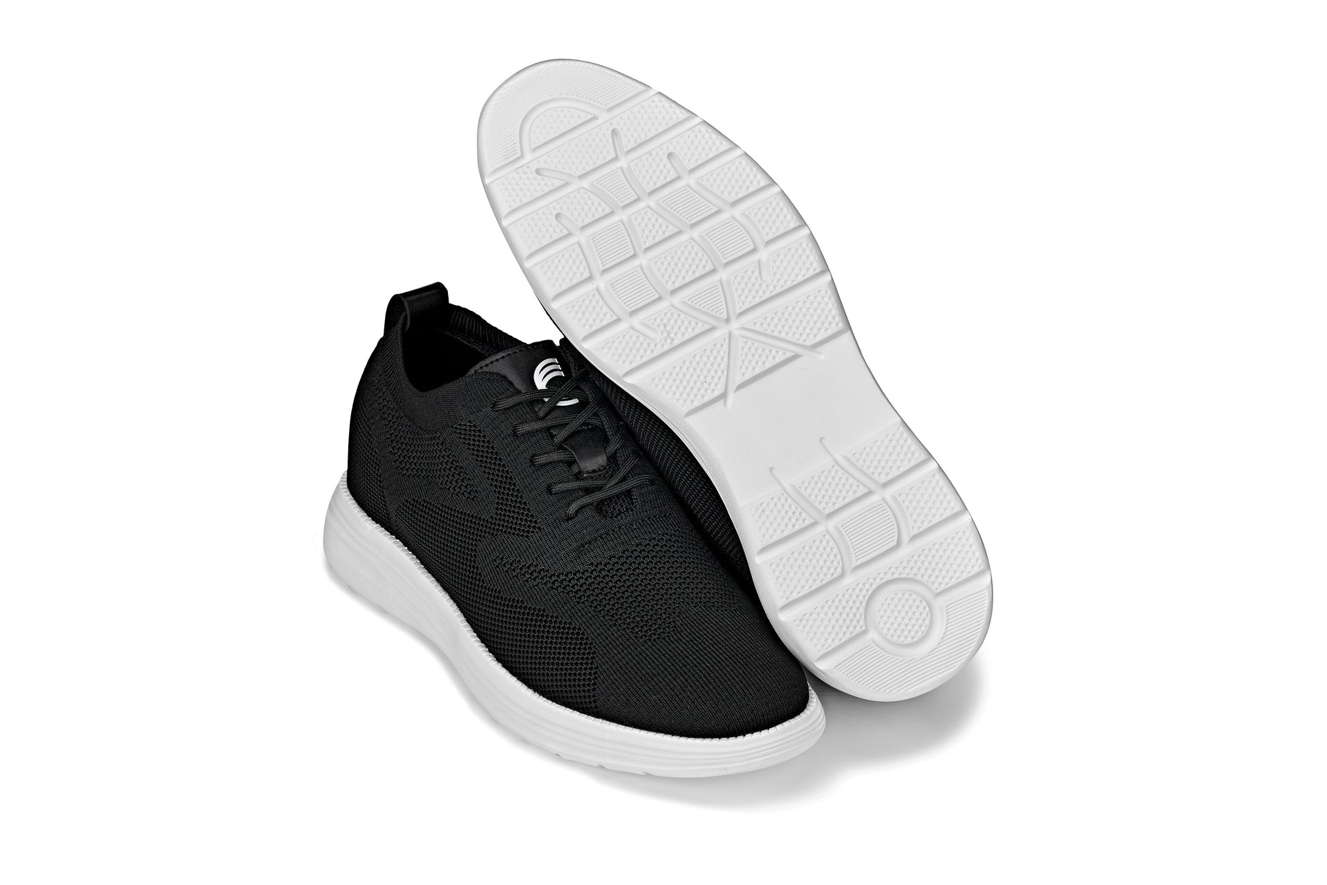 Black Lace Up Casual Walker - 2327