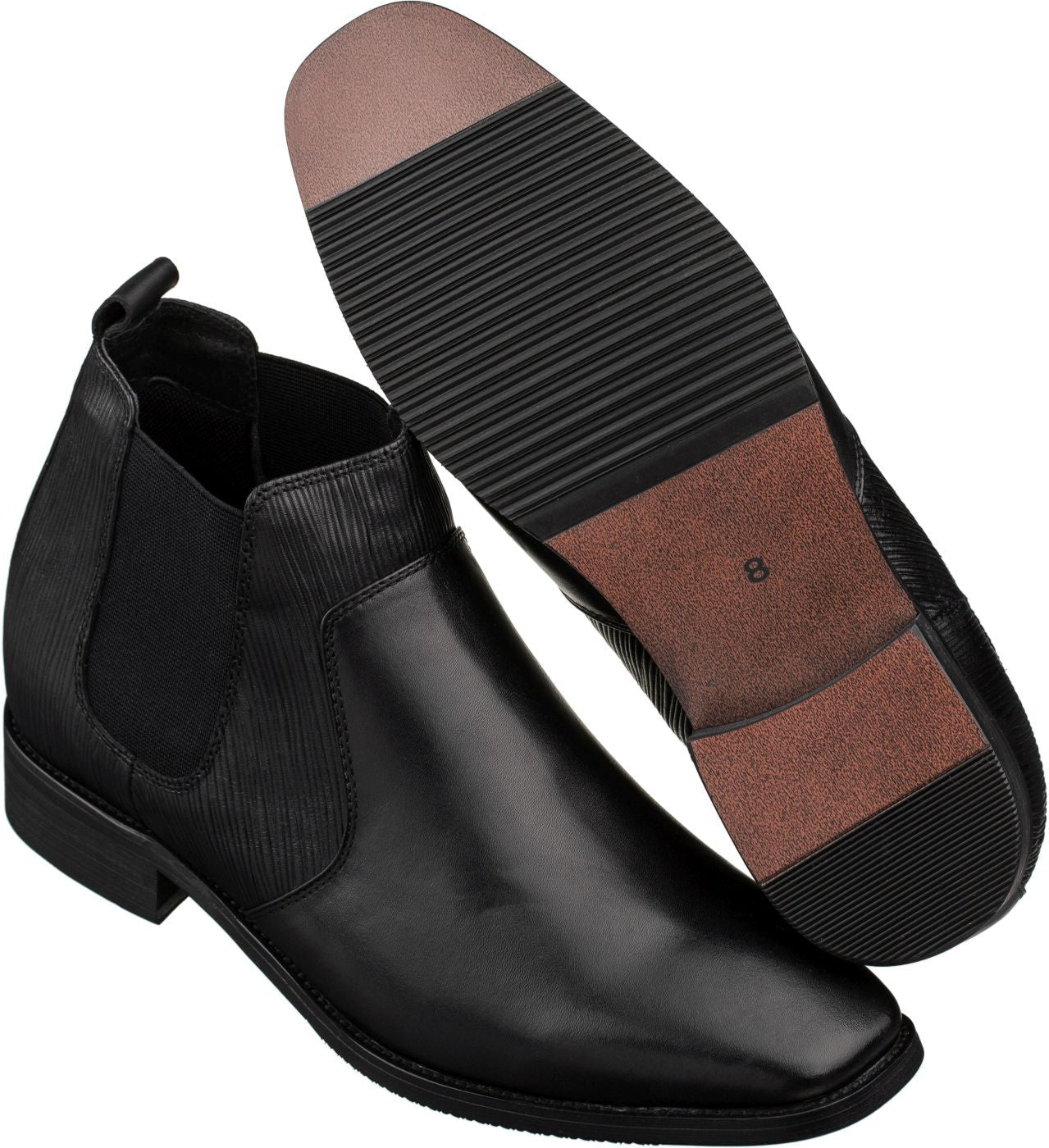 Black Leather Chelsea Boots - 3 Inches - SARTORO927