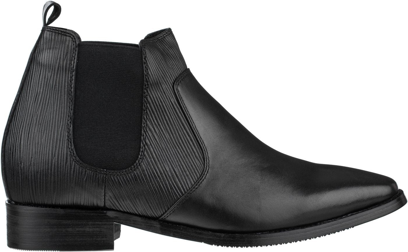 Black Leather Chelsea Boots - 3 Inches - SARTORO920
