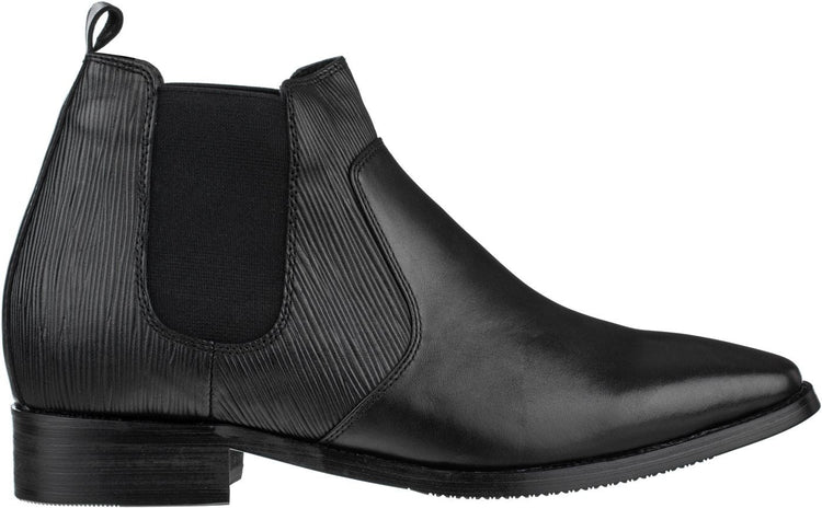 Black Leather Chelsea Boots - 3 Inches - SARTORO210
