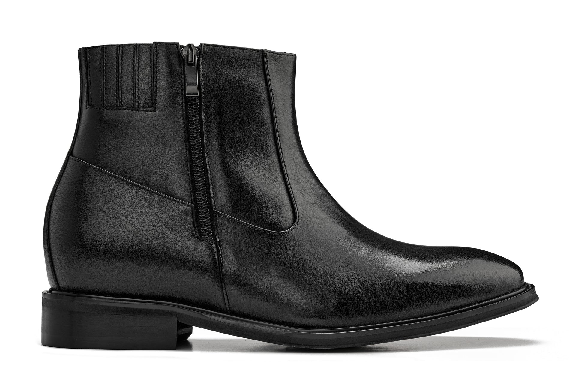 Black Lightweight Zipper Boots - 2637
