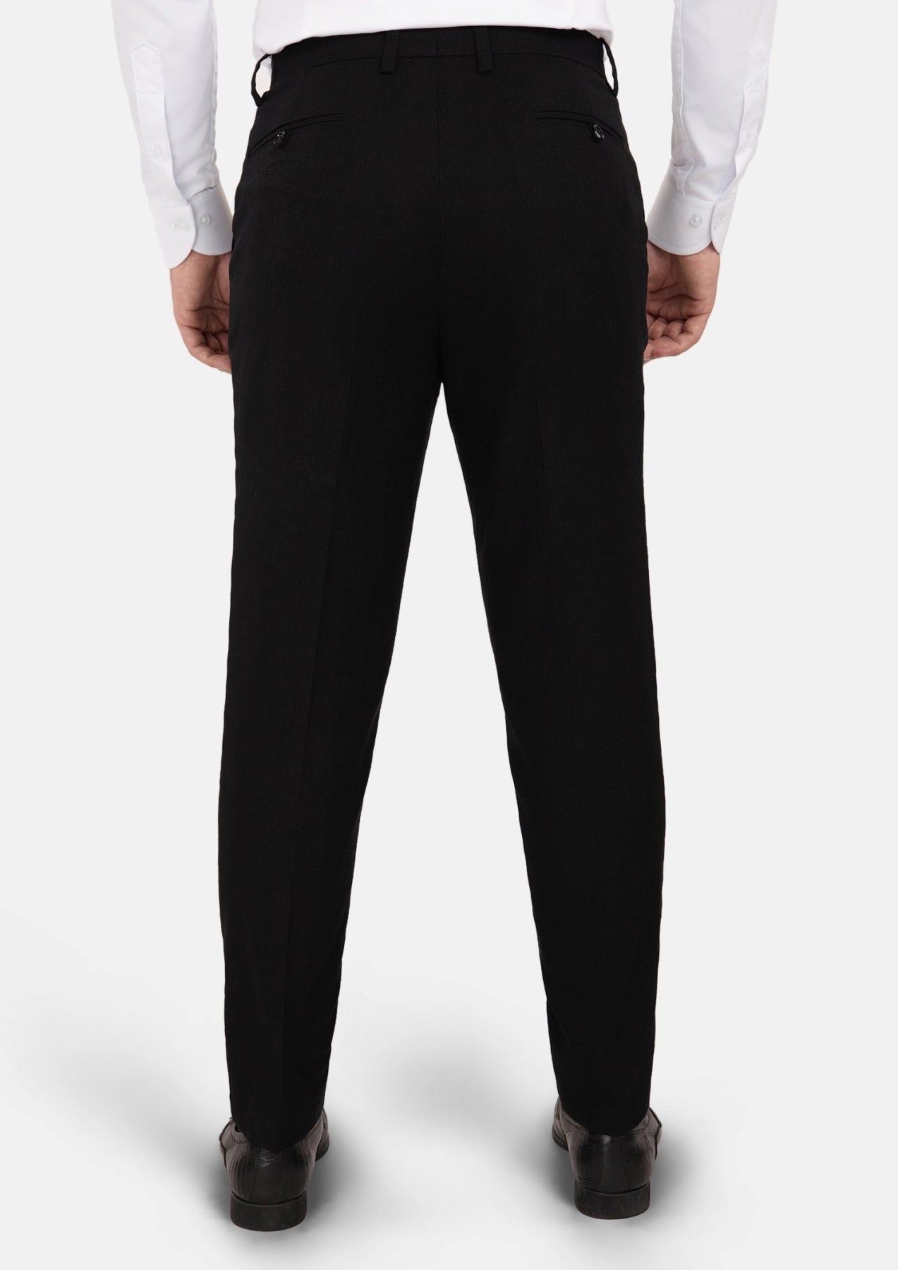 Black Linen Blend Pants - SARTORO