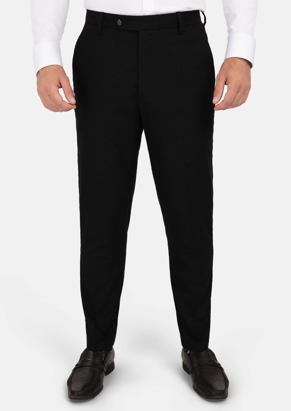 Black Linen Blend Pants463