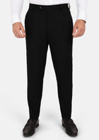 Black Linen Blend Pants - SARTORO243