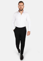Black Linen Blend Pants - SARTORO165
