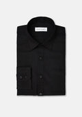 Black Linen Blend Shirt - SARTORO