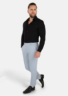 Black Linen Blend Shirt - SARTORO604